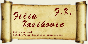Filip Kašiković vizit kartica